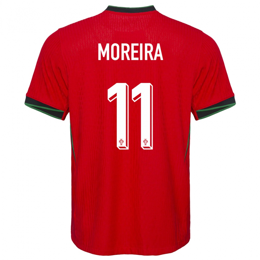 Mann Portugal Diego Moreira #11 Rød Hjemmetrøye Drakt Trøye 24-26 Skjorter T-Skjorte