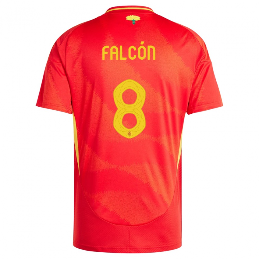 Mann Spania Andrea Falcon #8 Rød Hjemmetrøye Drakt Trøye 24-26 Skjorter T-Skjorte