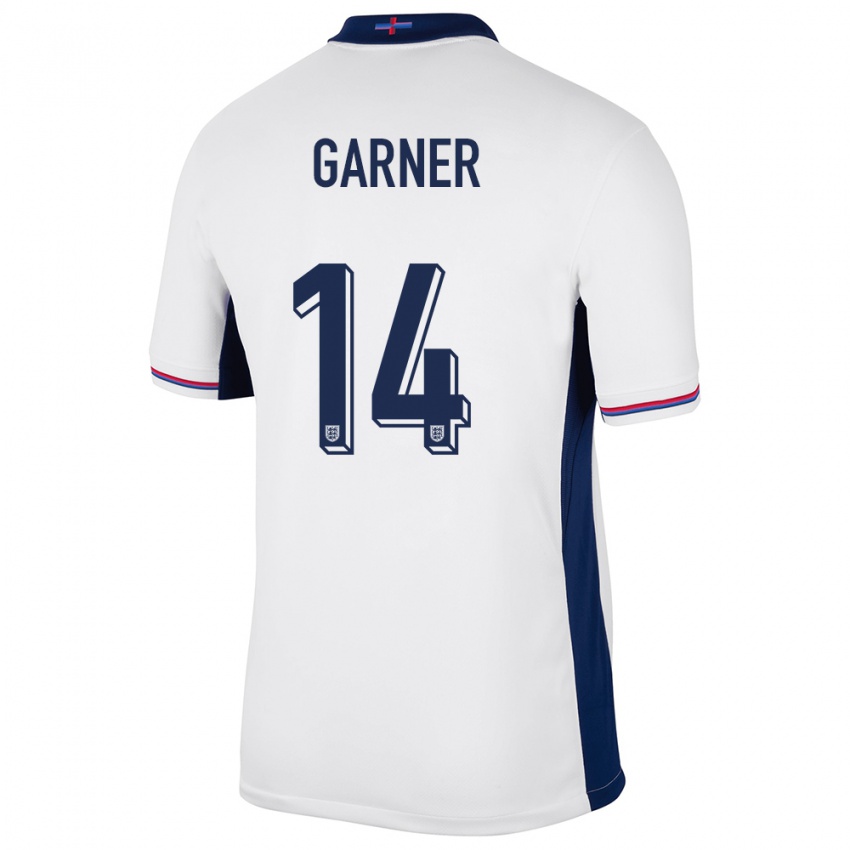 Mann England James Garner #14 Hvit Hjemmetrøye Drakt Trøye 24-26 Skjorter T-Skjorte