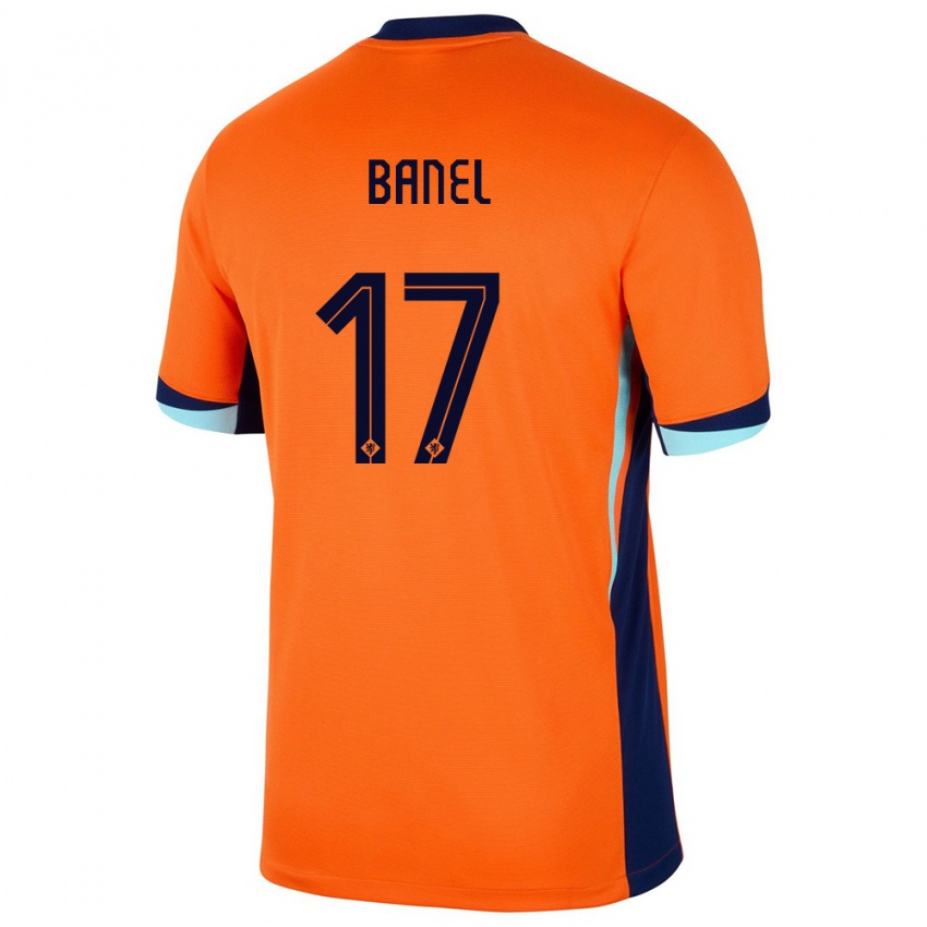 Mann Nederland Jaydon Banel #17 Oransje Hjemmetrøye Drakt Trøye 24-26 Skjorter T-Skjorte