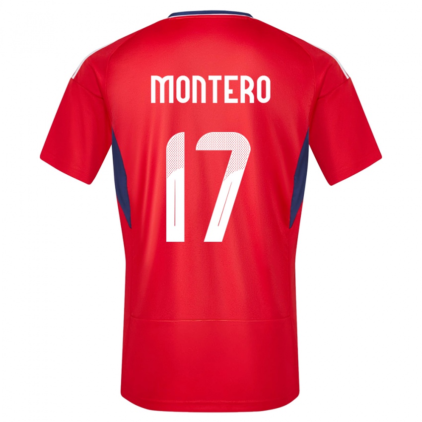 Mann Costa Rica Michelle Montero #17 Rød Hjemmetrøye Drakt Trøye 24-26 Skjorter T-Skjorte