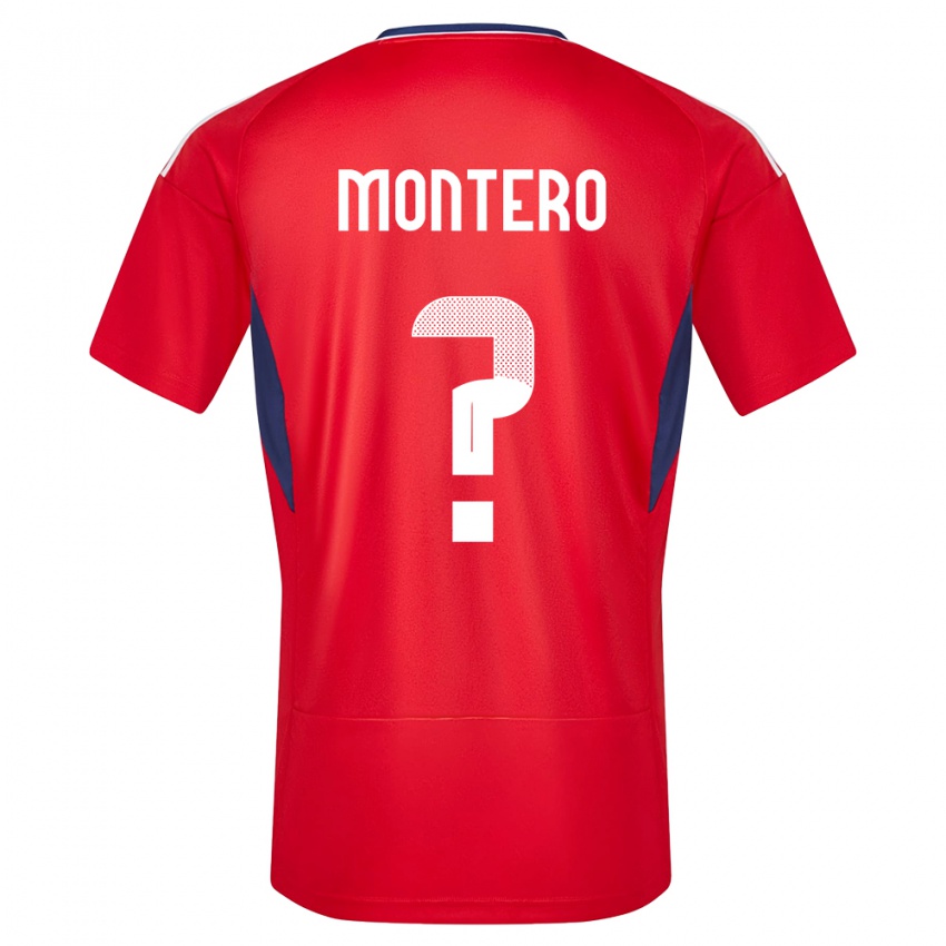 Mann Costa Rica Claudio Montero #0 Rød Hjemmetrøye Drakt Trøye 24-26 Skjorter T-Skjorte