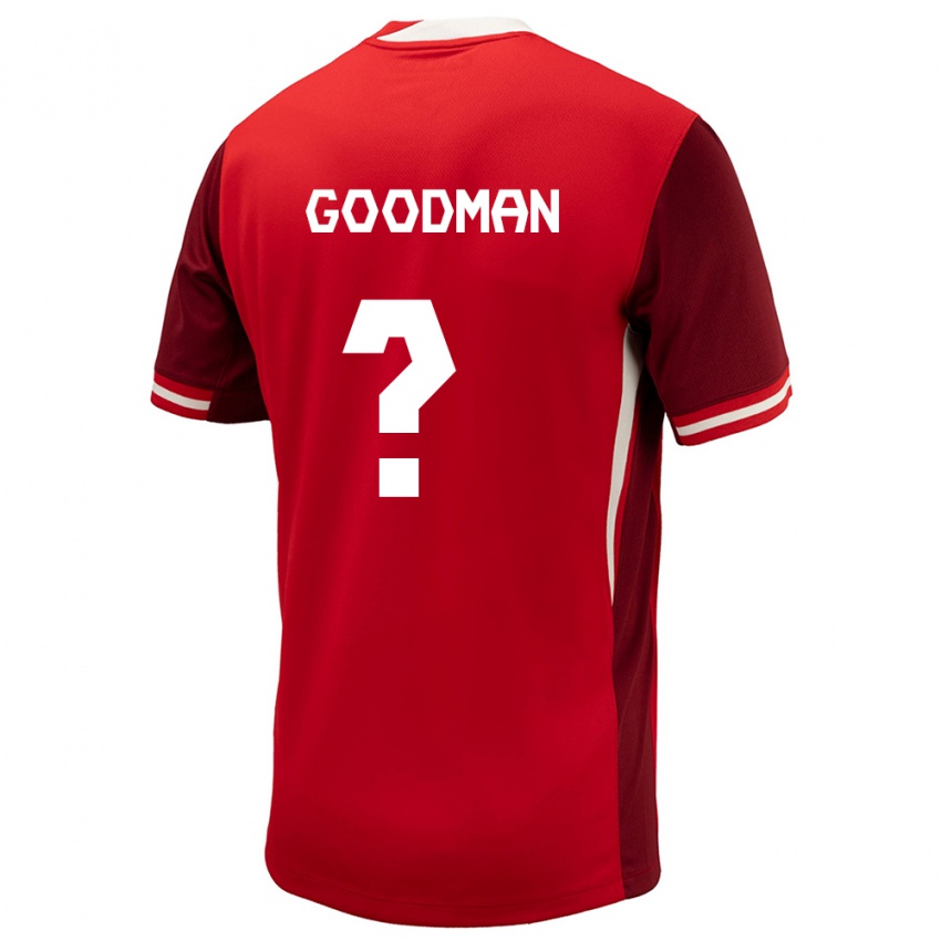 Mann Canada Owen Goodman #0 Rød Hjemmetrøye Drakt Trøye 24-26 Skjorter T-Skjorte