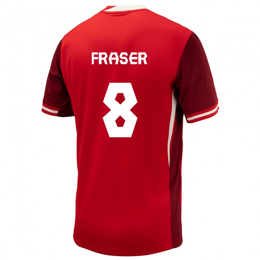 Mann Canada Liam Fraser #8 Rød Hjemmetrøye Drakt Trøye 24-26 Skjorter T-Skjorte