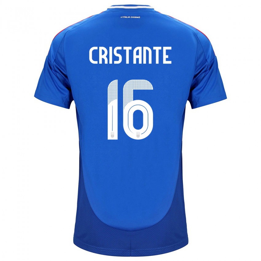 Mann Italia Bryan Cristante #16 Blå Hjemmetrøye Drakt Trøye 24-26 Skjorter T-Skjorte