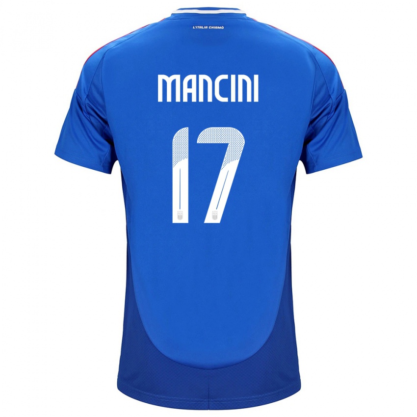 Mann Italia Gianluca Mancini #17 Blå Hjemmetrøye Drakt Trøye 24-26 Skjorter T-Skjorte