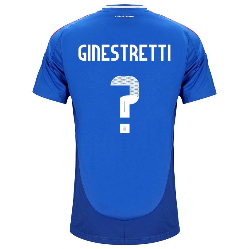 Mann Italia Davide Ginestretti #0 Blå Hjemmetrøye Drakt Trøye 24-26 Skjorter T-Skjorte