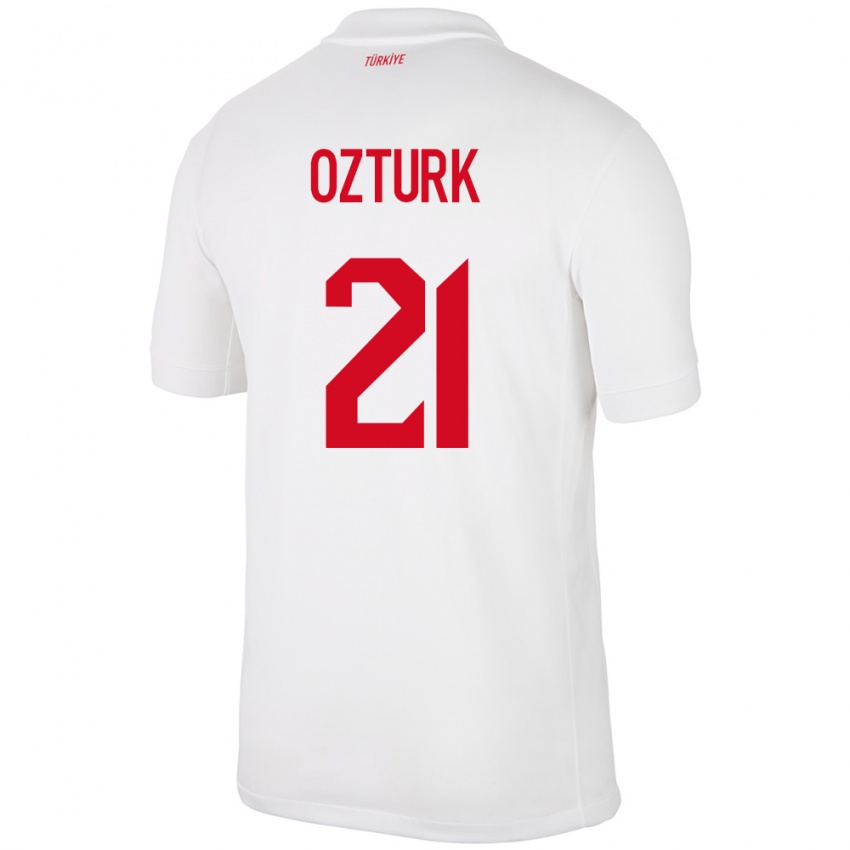 Mann Tyrkia Melike Öztürk #21 Hvit Hjemmetrøye Drakt Trøye 24-26 Skjorter T-Skjorte