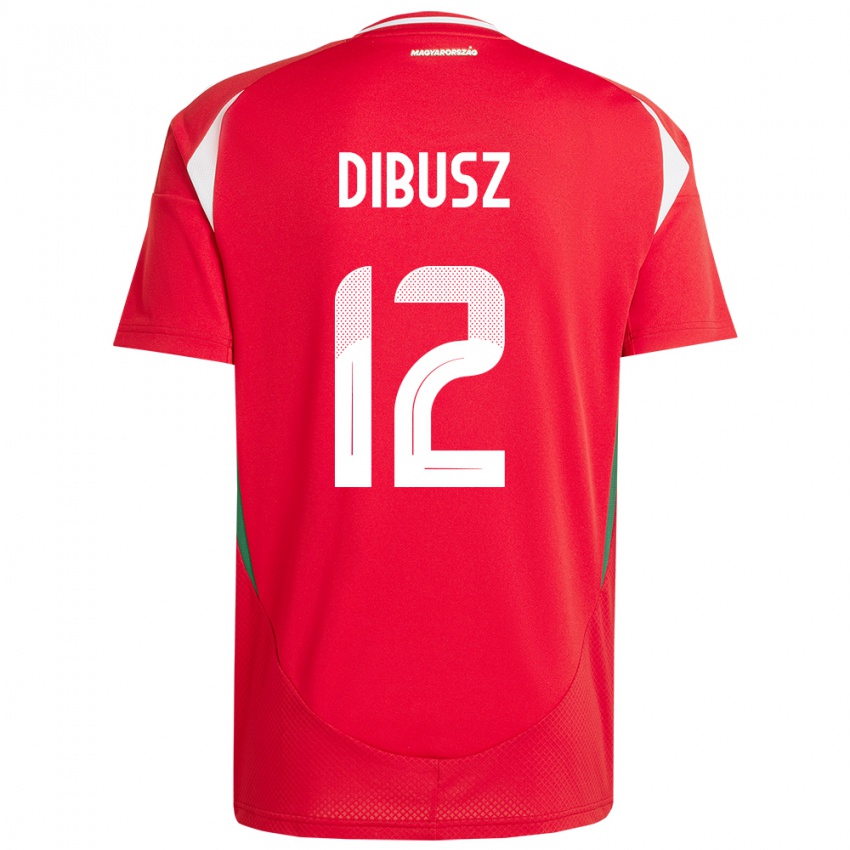 Mann Ungarn Dénes Dibusz #12 Rød Hjemmetrøye Drakt Trøye 24-26 Skjorter T-Skjorte
