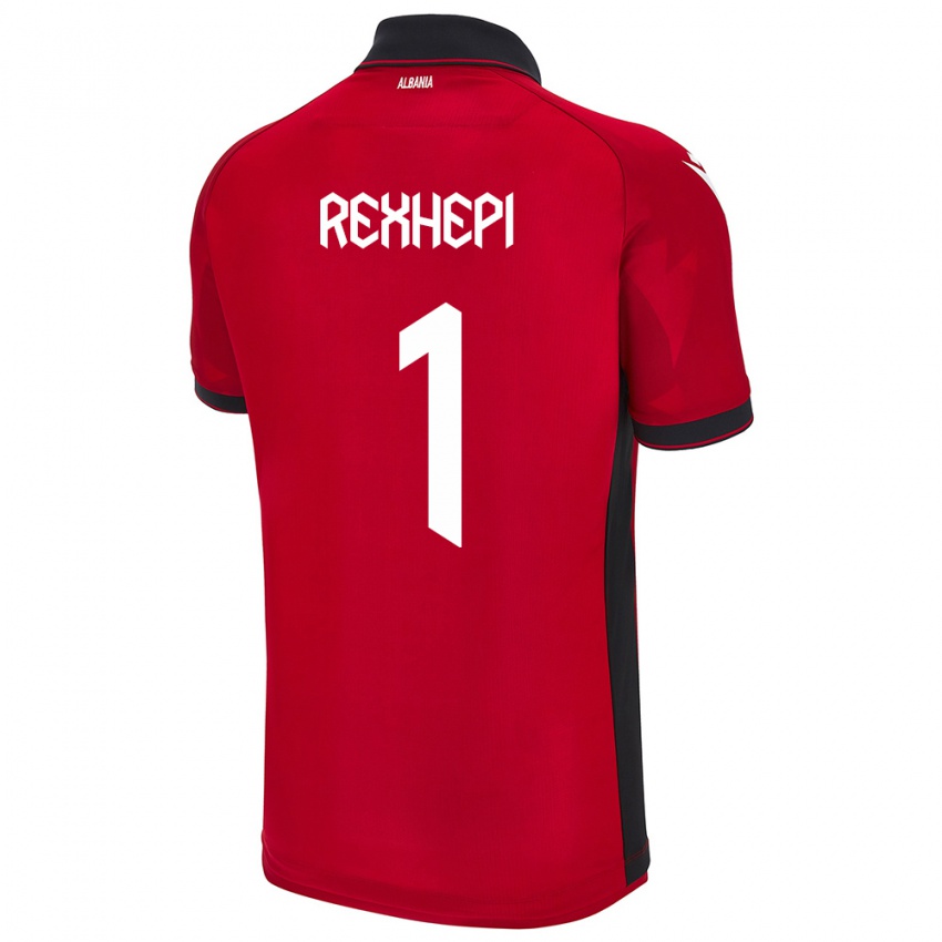 Mann Albania Viona Rexhepi #1 Rød Hjemmetrøye Drakt Trøye 24-26 Skjorter T-Skjorte