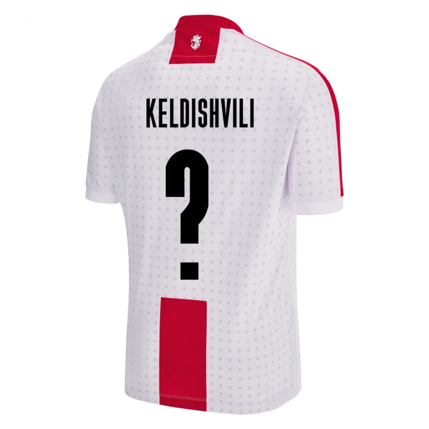 Mann Georgia Davit Keldishvili #0 Hvit Hjemmetrøye Drakt Trøye 24-26 Skjorter T-Skjorte