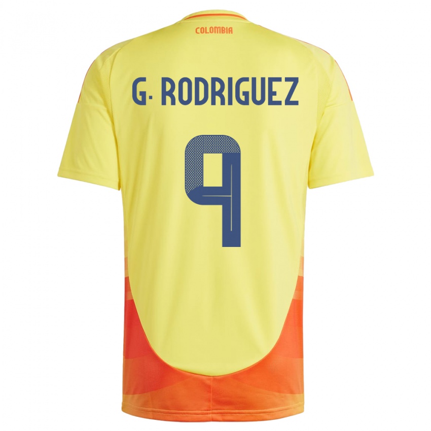 Mann Colombia Gabriela Rodríguez #9 Gul Hjemmetrøye Drakt Trøye 24-26 Skjorter T-Skjorte