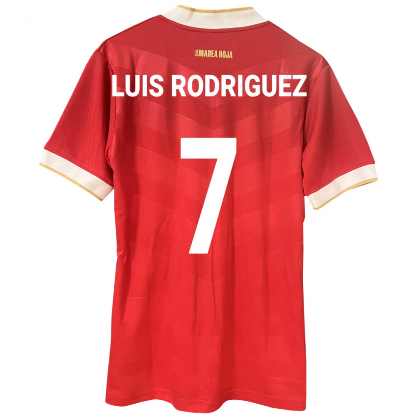 Mann Panama José Luis Rodríguez #7 Rød Hjemmetrøye Drakt Trøye 24-26 Skjorter T-Skjorte
