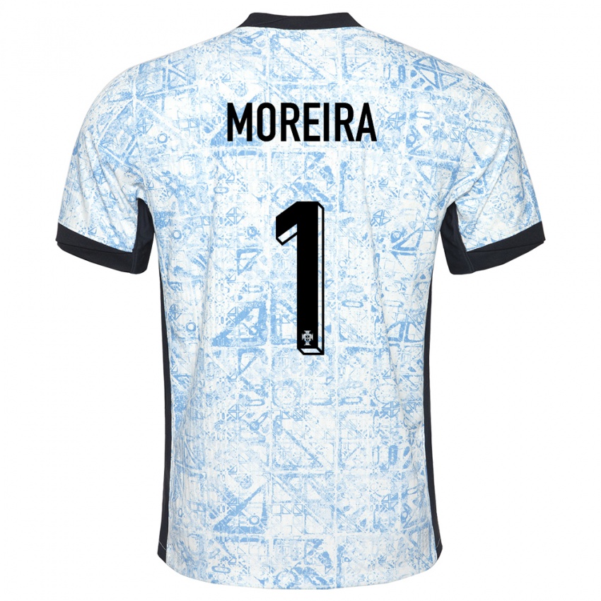Mann Portugal Andre Moreira #1 Kremblå Bortetrøye Drakt Trøye 24-26 Skjorter T-Skjorte