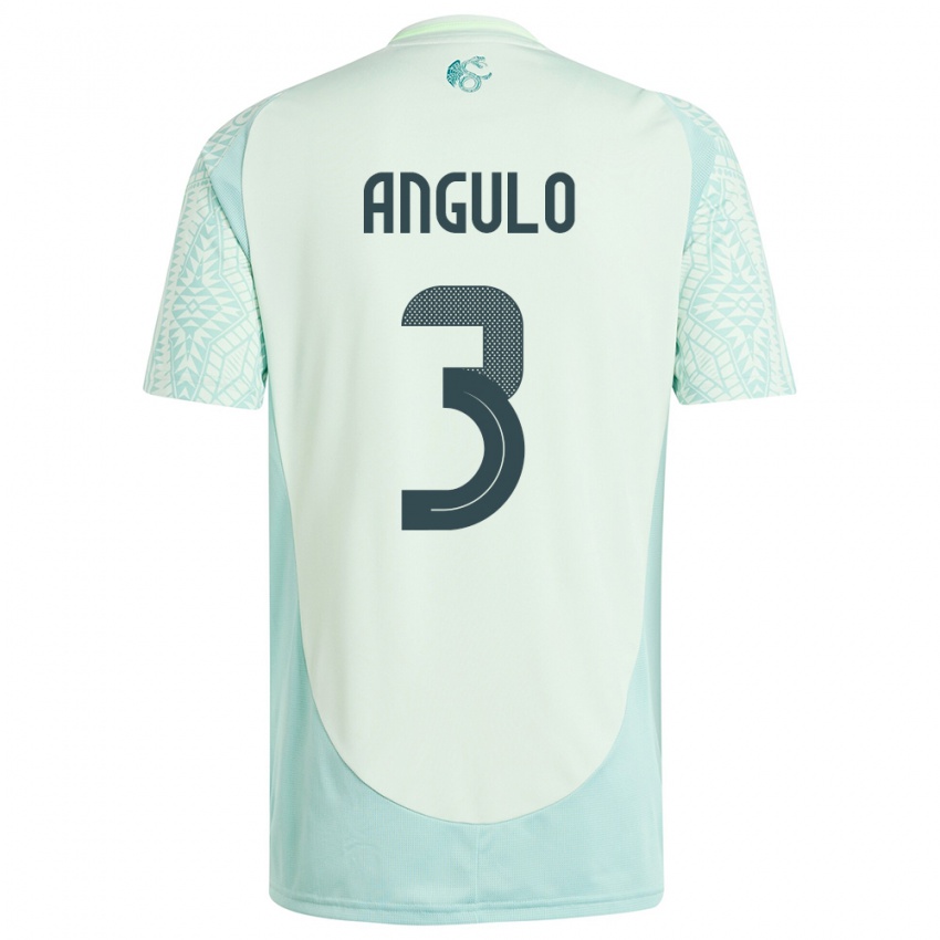 Mann Mexico Jesus Angulo #3 Lin Grønn Bortetrøye Drakt Trøye 24-26 Skjorter T-Skjorte