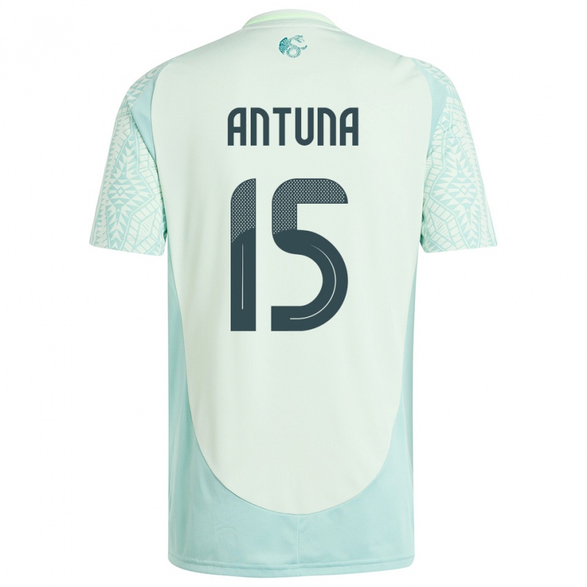 Mann Mexico Uriel Antuna #15 Lin Grønn Bortetrøye Drakt Trøye 24-26 Skjorter T-Skjorte