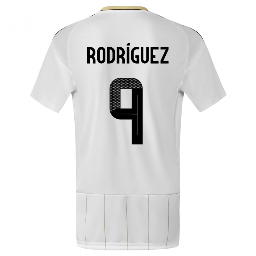 Mann Costa Rica Doryan Rodriguez #9 Hvit Bortetrøye Drakt Trøye 24-26 Skjorter T-Skjorte