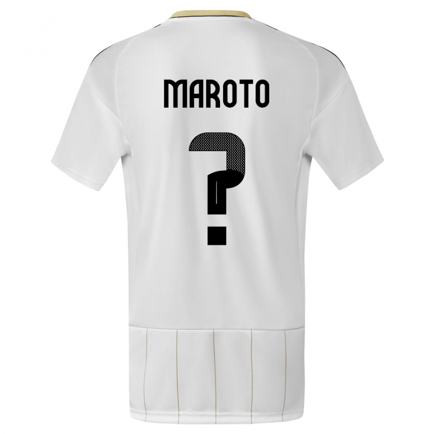 Mann Costa Rica Victor Maroto #0 Hvit Bortetrøye Drakt Trøye 24-26 Skjorter T-Skjorte