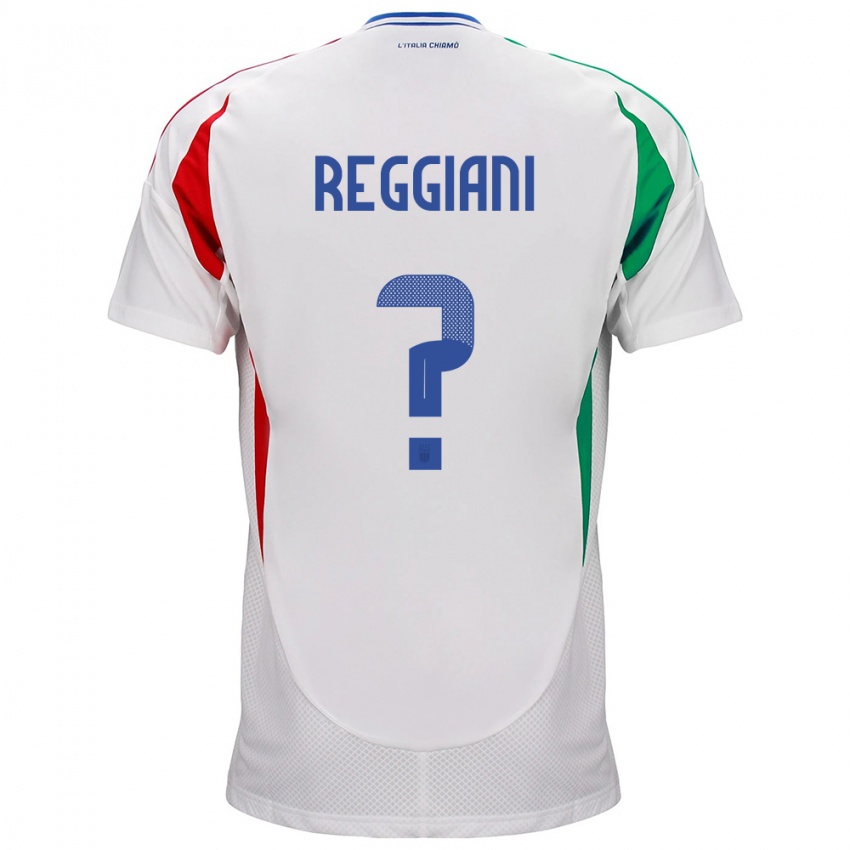 Mann Italia Luca Reggiani #0 Hvit Bortetrøye Drakt Trøye 24-26 Skjorter T-Skjorte