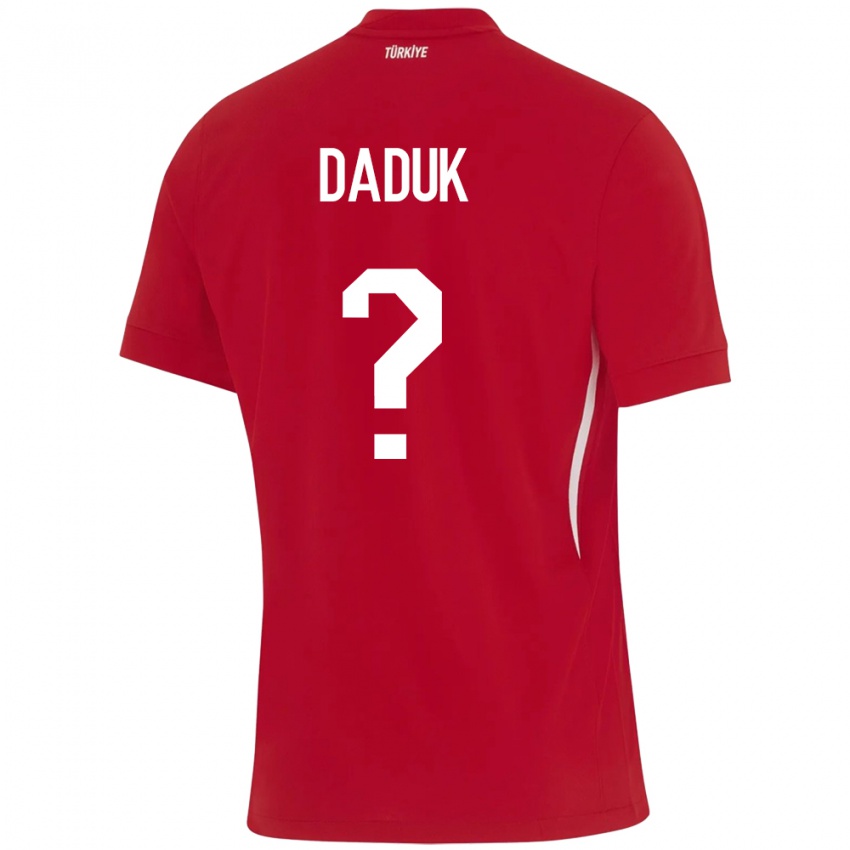 Mann Tyrkia Emir Dadük #0 Rød Bortetrøye Drakt Trøye 24-26 Skjorter T-Skjorte