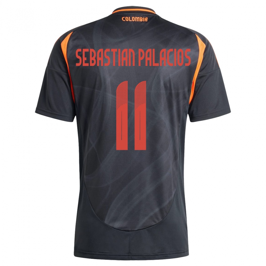 Mann Colombia Juan Sebastián Palacios #11 Svart Bortetrøye Drakt Trøye 24-26 Skjorter T-Skjorte