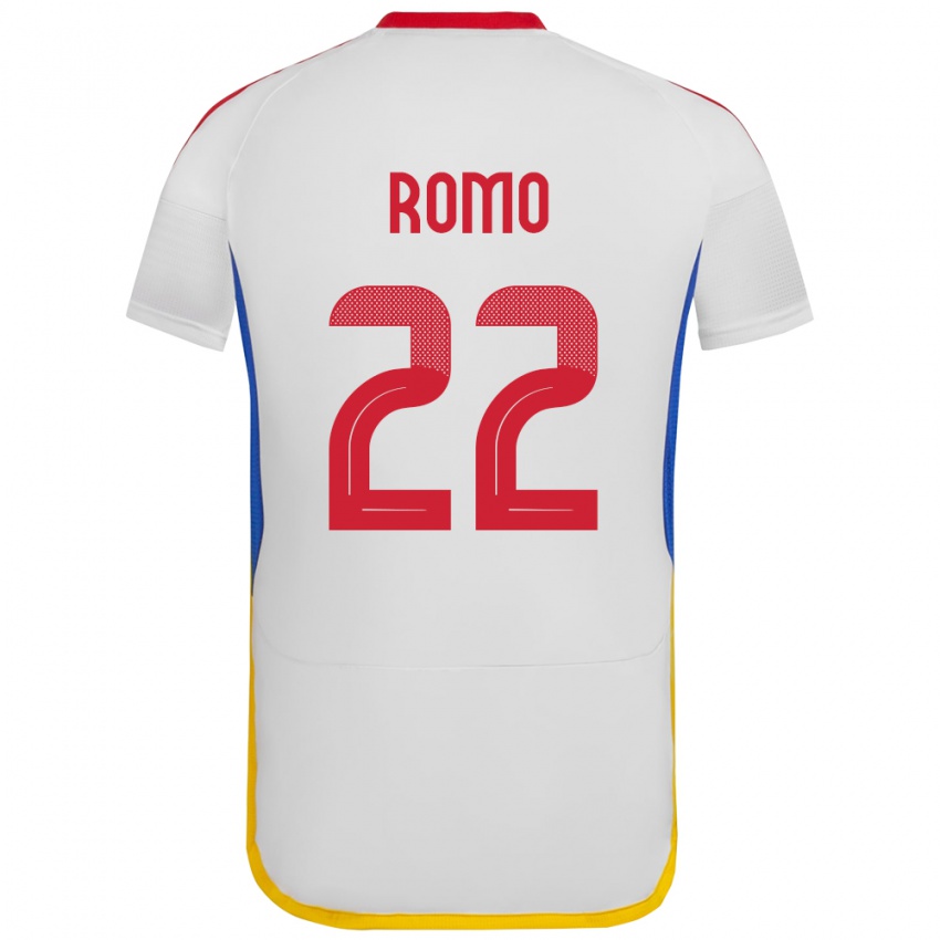 Mann Venezuela Rafael Romo #22 Hvit Bortetrøye Drakt Trøye 24-26 Skjorter T-Skjorte