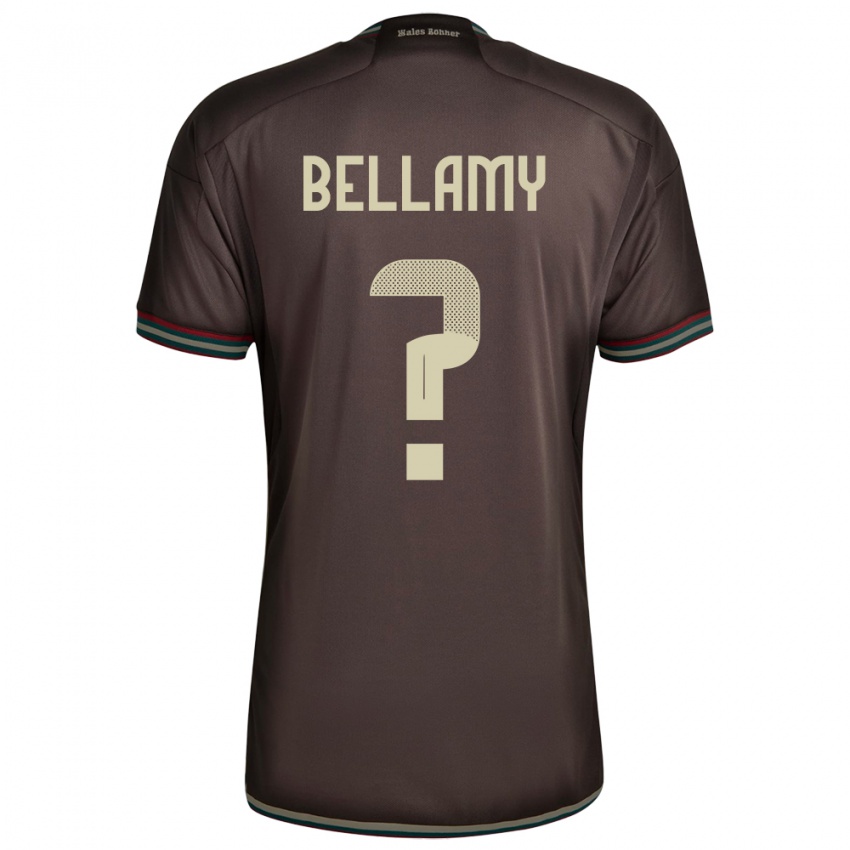 Mann Jamaica Sydney Bellamy #0 Nattbrun Bortetrøye Drakt Trøye 24-26 Skjorter T-Skjorte