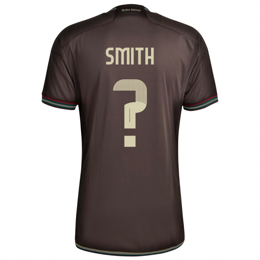 Mann Jamaica Andrene Smith #0 Nattbrun Bortetrøye Drakt Trøye 24-26 Skjorter T-Skjorte