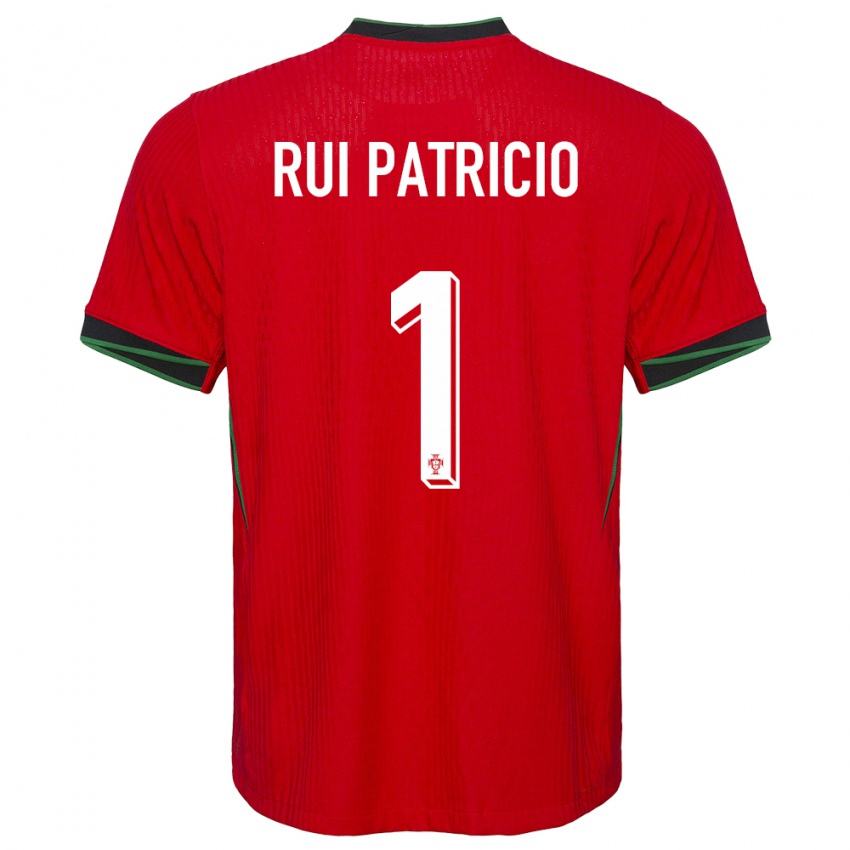 Dame Portugal Rui Patricio #1 Rød Hjemmetrøye Drakt Trøye 24-26 Skjorter T-Skjorte