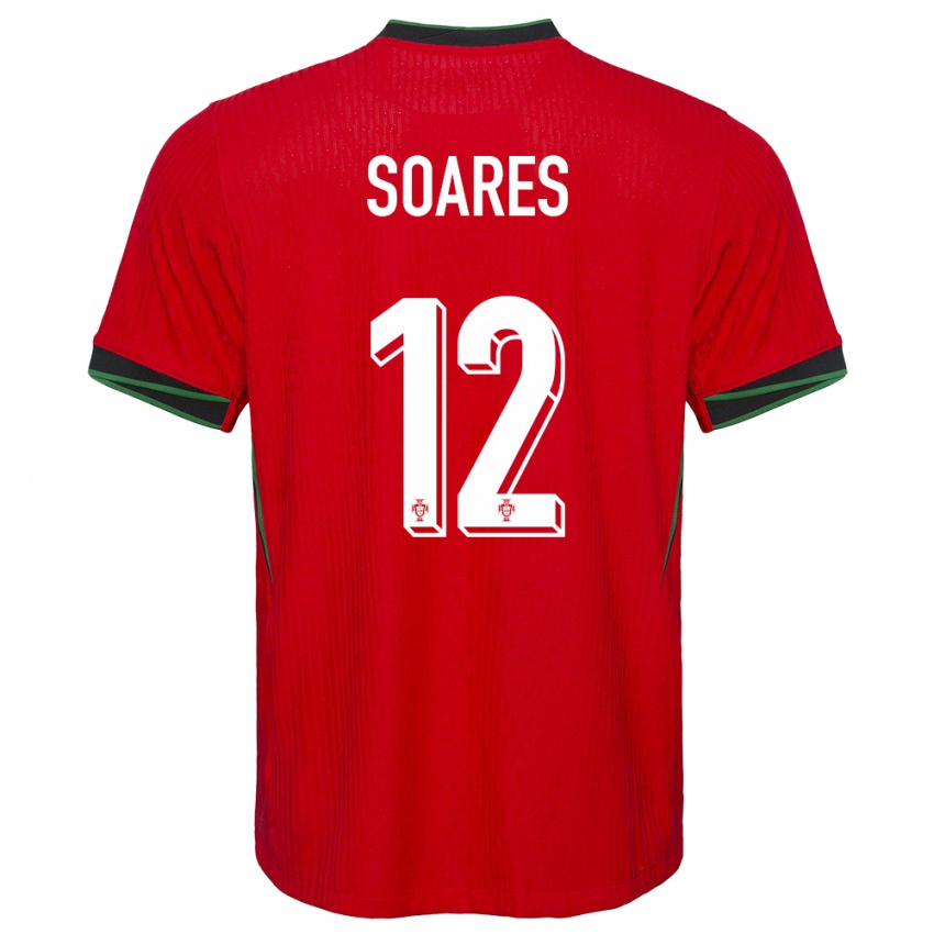 Dame Portugal Samuel Soares #12 Rød Hjemmetrøye Drakt Trøye 24-26 Skjorter T-Skjorte