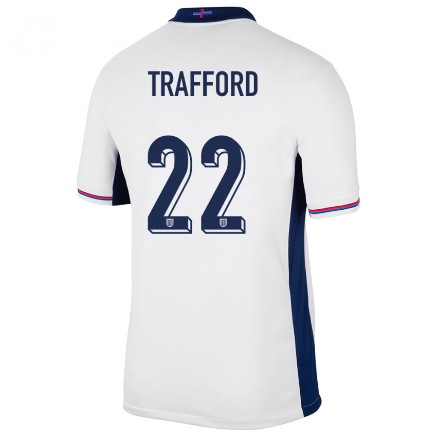 Dame England James Trafford #22 Hvit Hjemmetrøye Drakt Trøye 24-26 Skjorter T-Skjorte