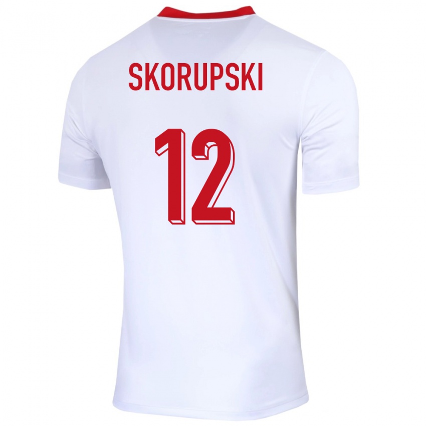 Dame Polen Lukasz Skorupski #12 Hvit Hjemmetrøye Drakt Trøye 24-26 Skjorter T-Skjorte