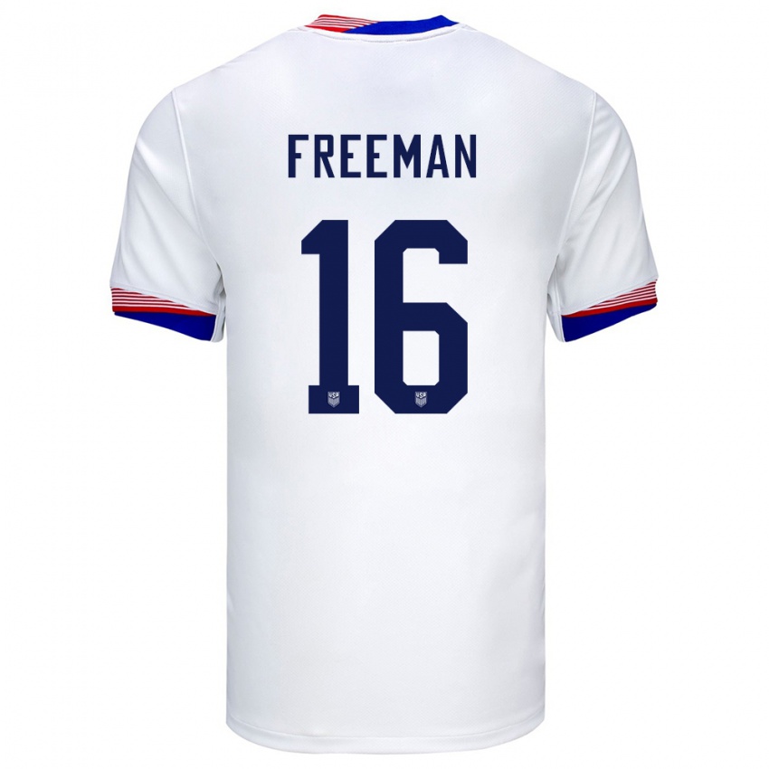 Dame Usa Alex Freeman #16 Hvit Hjemmetrøye Drakt Trøye 24-26 Skjorter T-Skjorte