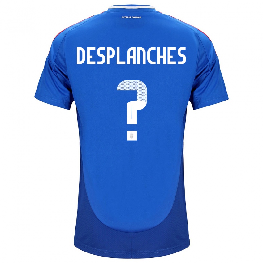 Dame Italia Sebastiano Desplanches #0 Blå Hjemmetrøye Drakt Trøye 24-26 Skjorter T-Skjorte