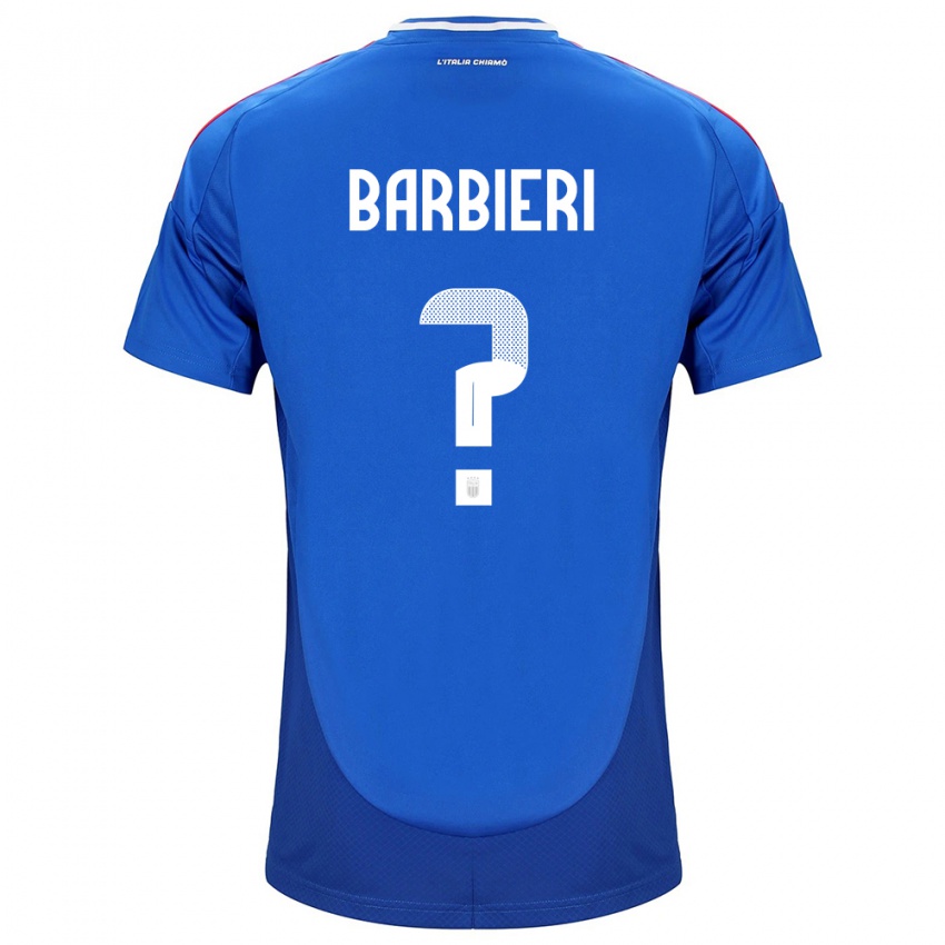 Dame Italia Tommaso Barbieri #0 Blå Hjemmetrøye Drakt Trøye 24-26 Skjorter T-Skjorte