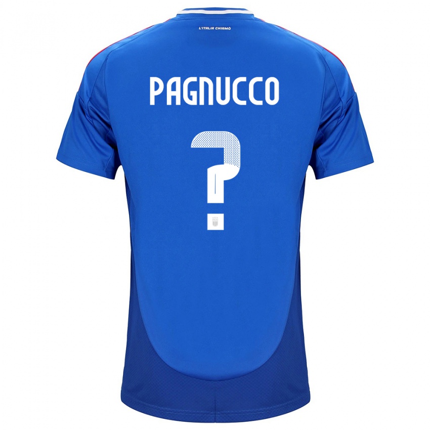 Dame Italia Filippo Pagnucco #0 Blå Hjemmetrøye Drakt Trøye 24-26 Skjorter T-Skjorte