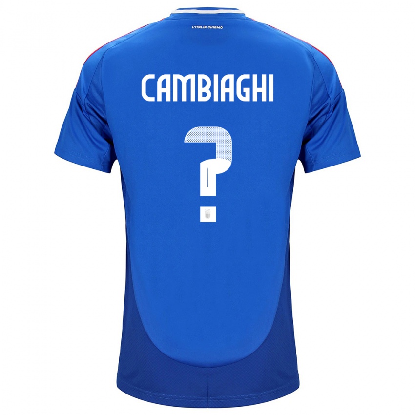 Dame Italia Michela Cambiaghi #0 Blå Hjemmetrøye Drakt Trøye 24-26 Skjorter T-Skjorte