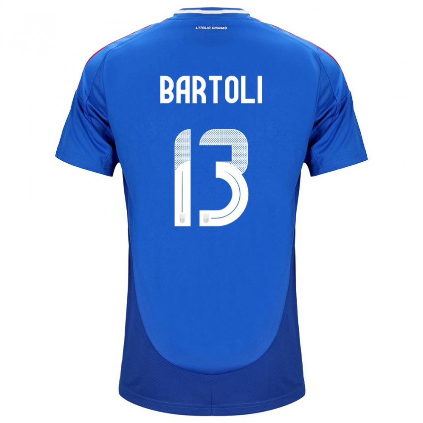 Dame Italia Elisa Bartoli #13 Blå Hjemmetrøye Drakt Trøye 24-26 Skjorter T-Skjorte