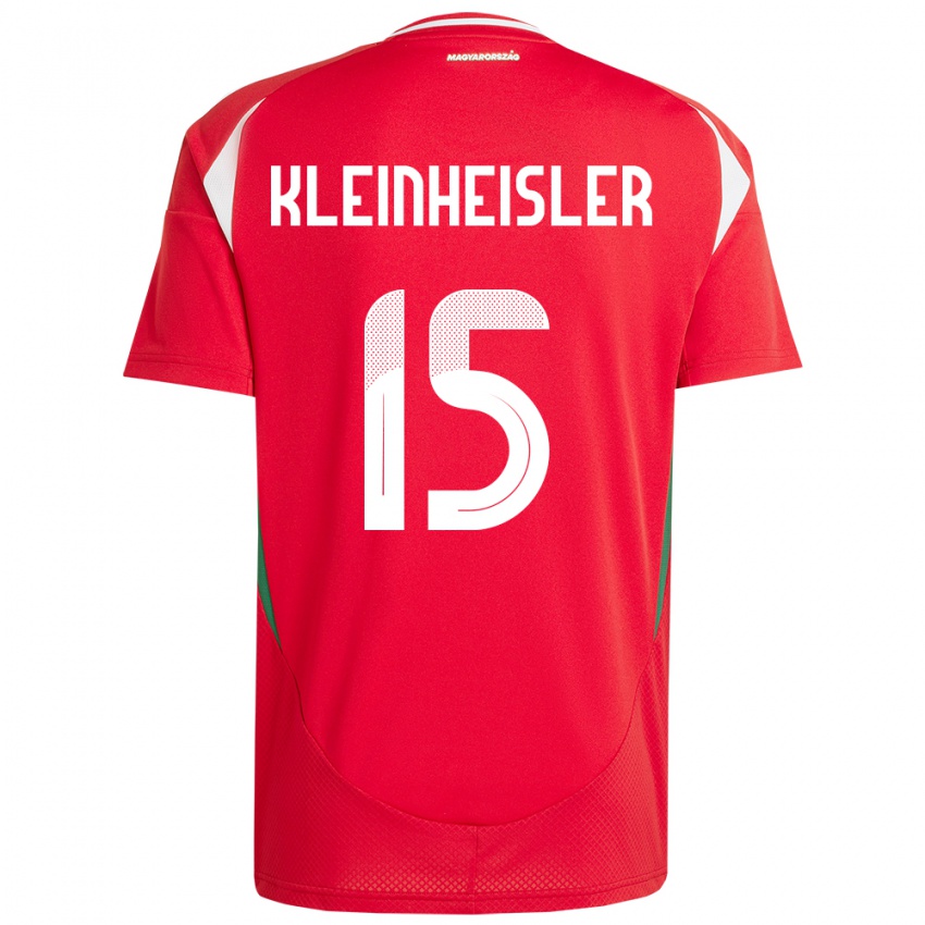 Dame Ungarn László Kleinheisler #15 Rød Hjemmetrøye Drakt Trøye 24-26 Skjorter T-Skjorte