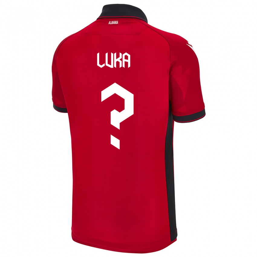 Dame Albania Majkol Luka #0 Rød Hjemmetrøye Drakt Trøye 24-26 Skjorter T-Skjorte