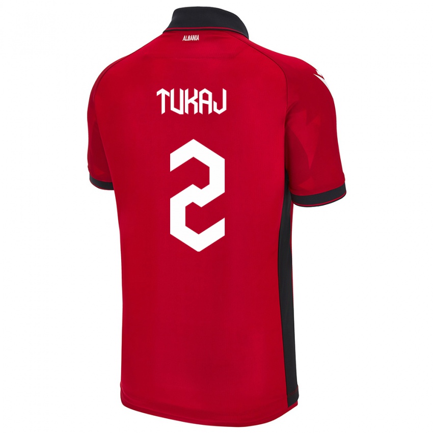 Dame Albania Armera Tukaj #2 Rød Hjemmetrøye Drakt Trøye 24-26 Skjorter T-Skjorte