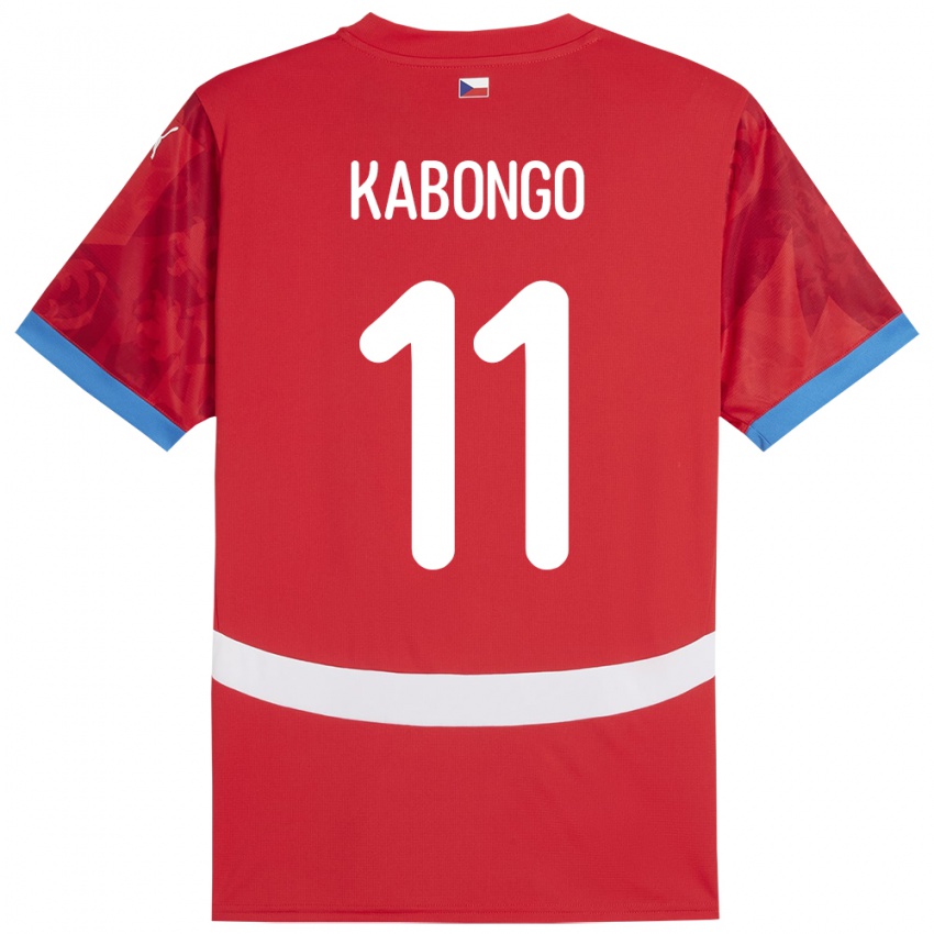 Dame Tsjekkia Christophe Kabongo #11 Rød Hjemmetrøye Drakt Trøye 24-26 Skjorter T-Skjorte
