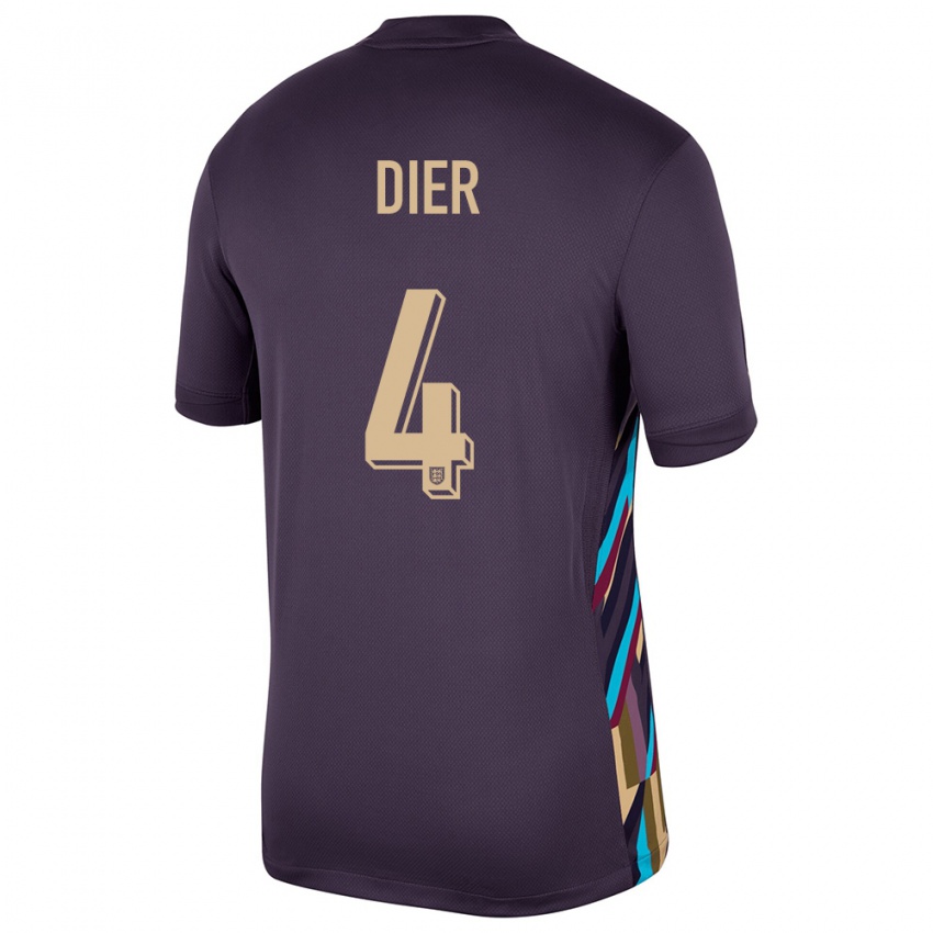 Dame England Eric Dier #4 Mørk Rosin Bortetrøye Drakt Trøye 24-26 Skjorter T-Skjorte