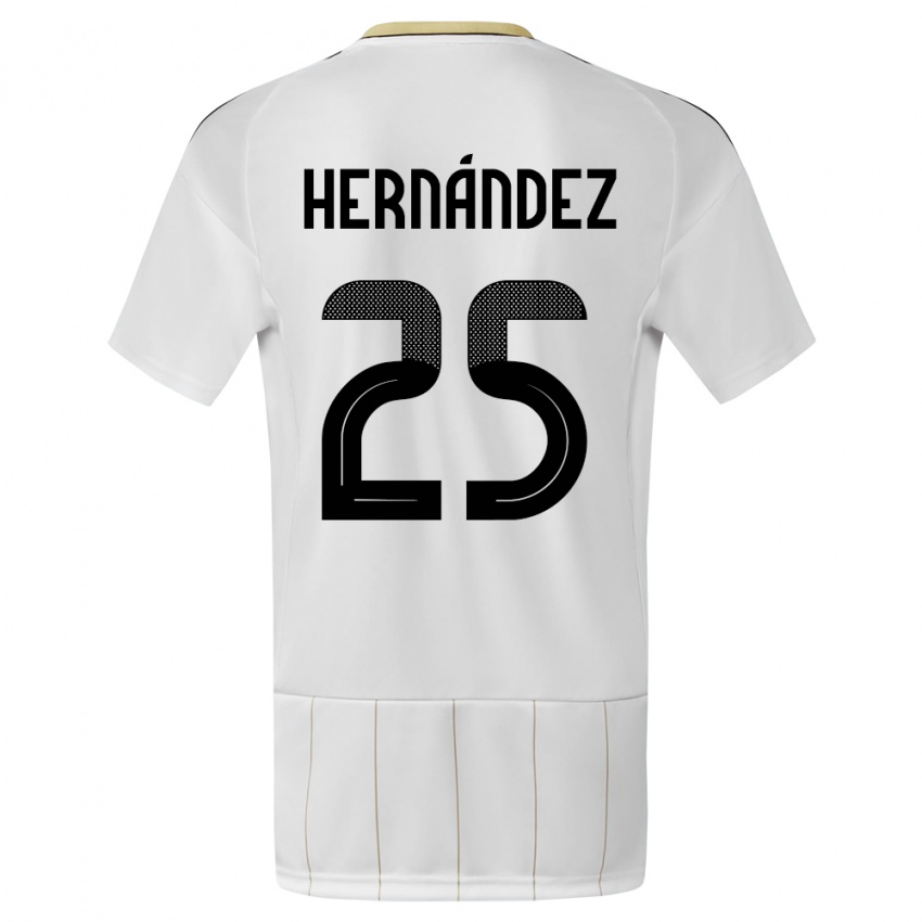 Dame Costa Rica Anthony Hernandez #25 Hvit Bortetrøye Drakt Trøye 24-26 Skjorter T-Skjorte