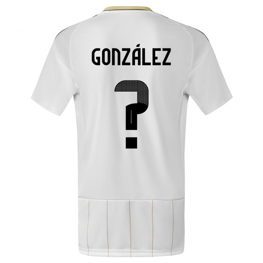 Dame Costa Rica Ariel Gonzalez #0 Hvit Bortetrøye Drakt Trøye 24-26 Skjorter T-Skjorte
