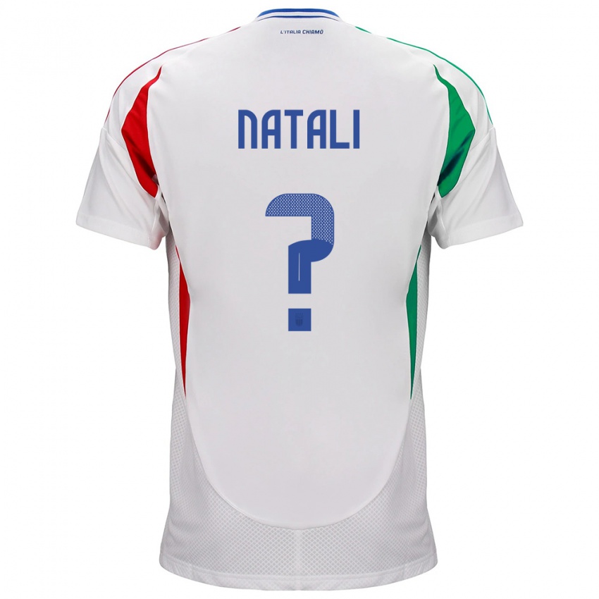 Dame Italia Andrea Natali #0 Hvit Bortetrøye Drakt Trøye 24-26 Skjorter T-Skjorte