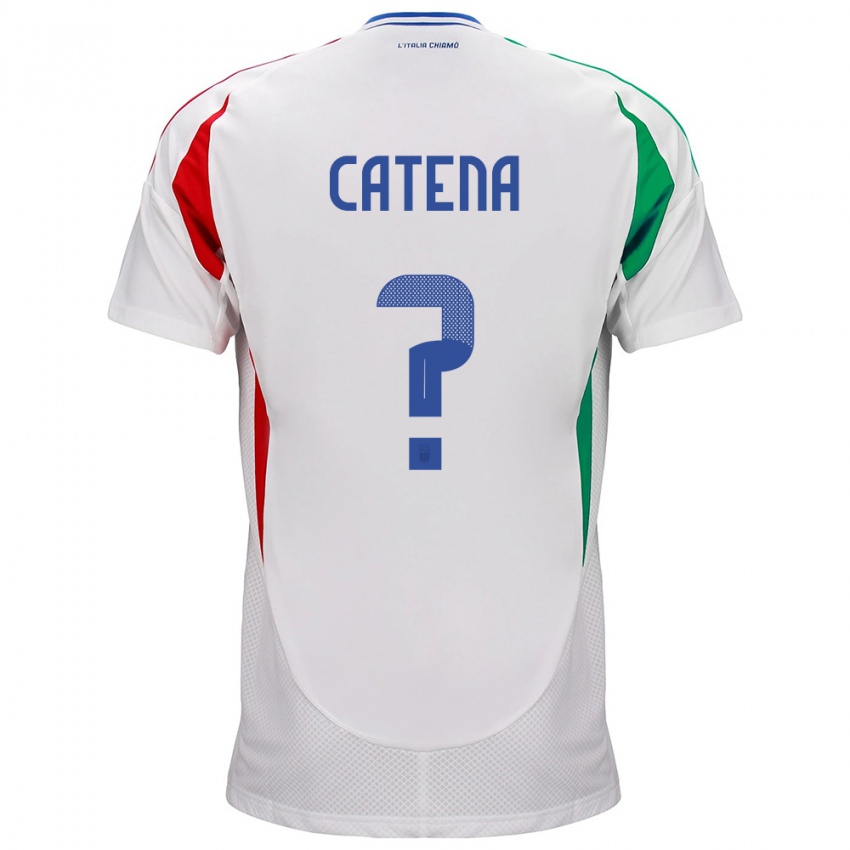 Dame Italia Michela Catena #0 Hvit Bortetrøye Drakt Trøye 24-26 Skjorter T-Skjorte