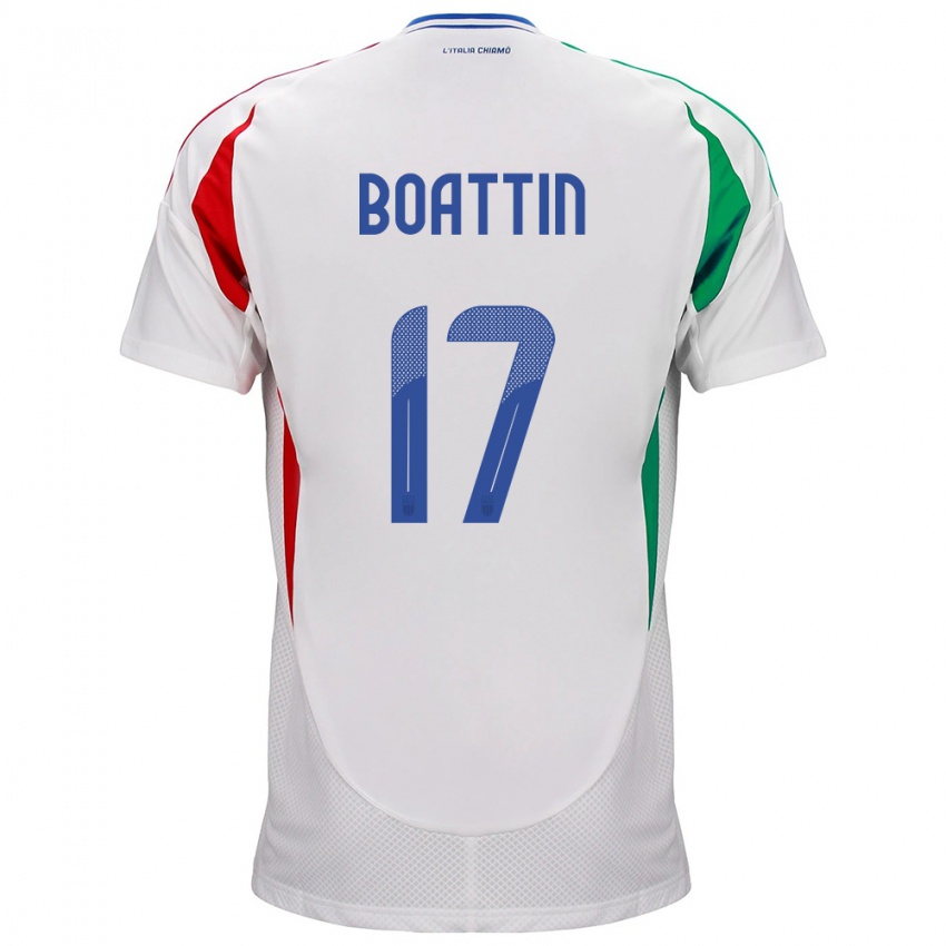 Dame Italia Lisa Boattin #17 Hvit Bortetrøye Drakt Trøye 24-26 Skjorter T-Skjorte