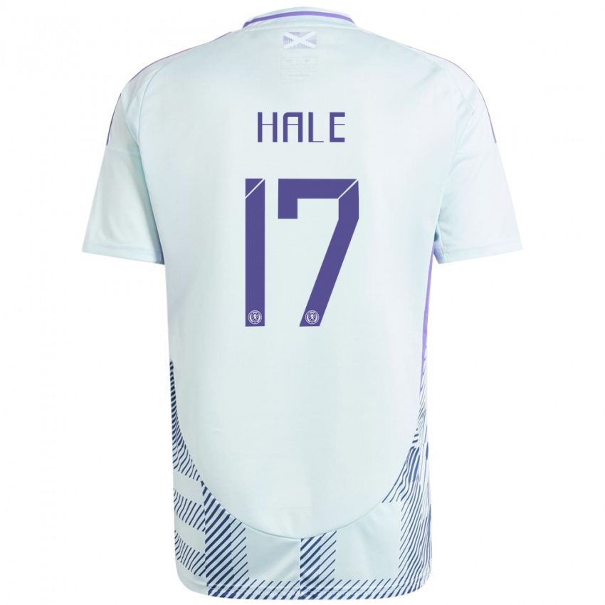 Dame Skottland Finlay Hale #17 Lys Mynteblå Bortetrøye Drakt Trøye 24-26 Skjorter T-Skjorte