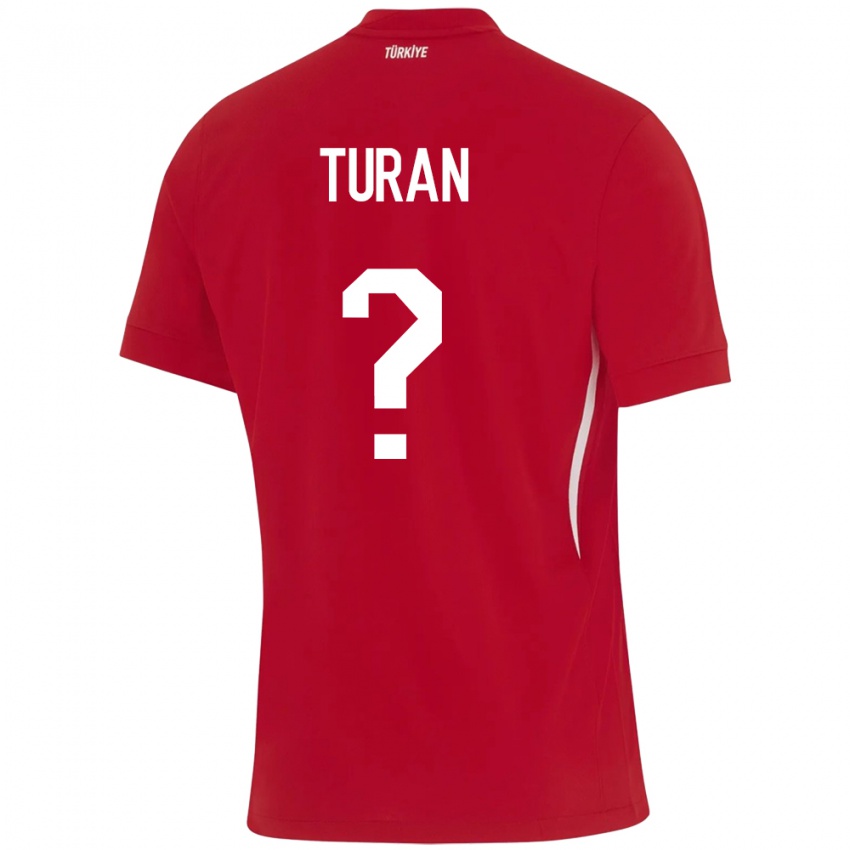 Dame Tyrkia Hasan Turan #0 Rød Bortetrøye Drakt Trøye 24-26 Skjorter T-Skjorte